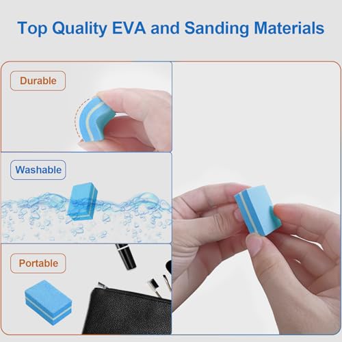 Nail Buffers (50 Pack), mini Buffer Block Nail File for Acrylic Nails and Natural Nails, 100/180 Grit Nail Buffer Block Bulk Buffing Blocks for Nail Buff Professional Manicure File Blocks Set Blue - size: 50 Pcs Mini 100/180 Grit Blue