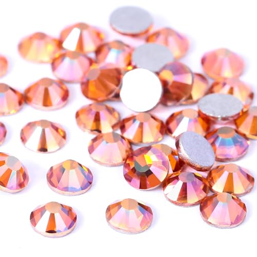 Rhinestones 288pcs SS30 (6.4-6.6mm) Glass Flatback Crystal Amber - color: Amber, size: SS30/288pcs
