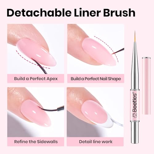 Beetles Jelly Pink Builder Nail Gel, TPO & HEMA-Free with Nail Art Brush - color: Z - Jelly Pink
