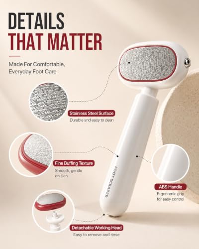 Dual Sided Foot Callus Remover Stainless Steel Blade Portable Dead - color: Red