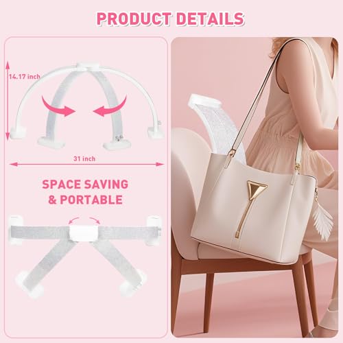 HITTI 31in Half Moon Light for Nail Desk, Foldable, Crystal Diamond - color: 31In White (Crystal Diamond)