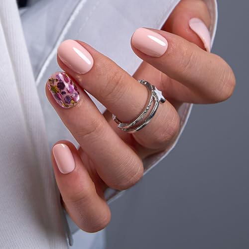 CurvLife Extra Short Oval Press On Nails, Dream Spark Pink, Soft Gel - color: D6 - Dream Spark