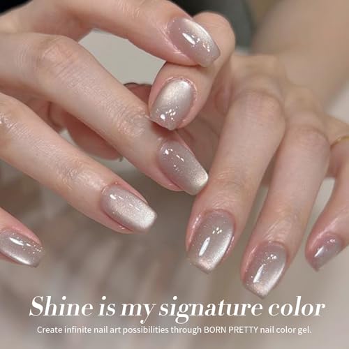 BORN PRETTY Moonlight Nude Cat Magnetic Eye Gel Polish Glass Gel Polish - color: moonlight nude