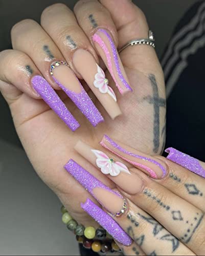 SWETIDY False Nail (600Pcs Refill XXL Coffin, No C Curve, Clear, Acrylic, Ballerina, Half Cover) - 4, 5, 6, 7 Sizes