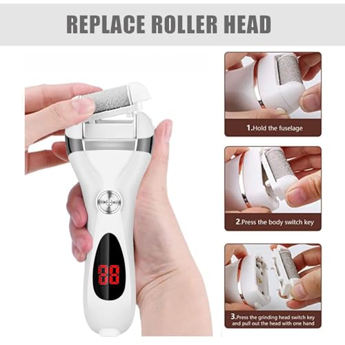 6 Pack Replacement Coarse Roller Head for Electric Callus Remover, Foot File Pedicure Tools Refill Rollers for Feet Pedicure Kit (6pcs Different Coarse) - style: 6pcs Different Coarse-