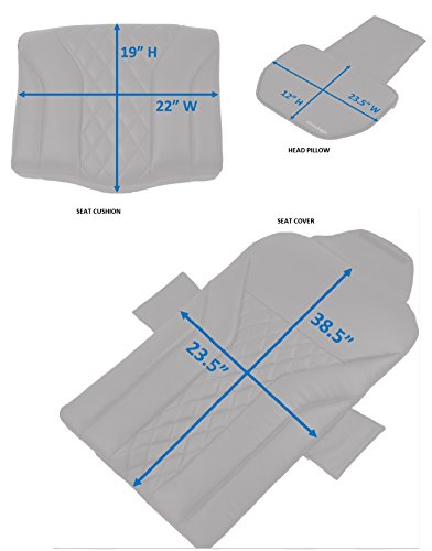 MAYAKOBA Shiatsulogic Pedicure Chair Cushion Cover Set (Black), Vibration Massage Chair Cover 16 EX, Nail Salon Pedicure Equipment and Furniture