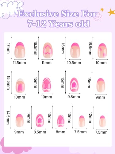 EBANKU 78Pcs 3 Pack Press on Nails kids, Halloween Acrylic Fake Nails - color: Cloud/3P