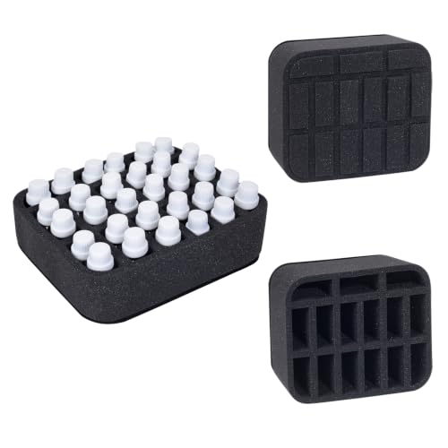 Essential oils Organizer Holder Foam Pad with Slots, can DIY - color: Black 15slots(12+3)
