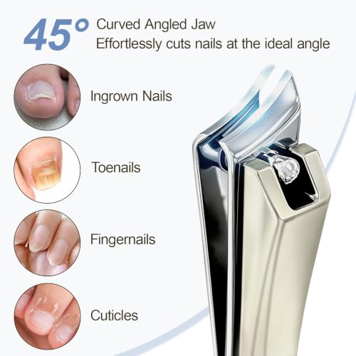 Ingrown Toenail Clippers Slanted Curved Blade Nail Clippers for Thick Nails - size: Small (Gold)