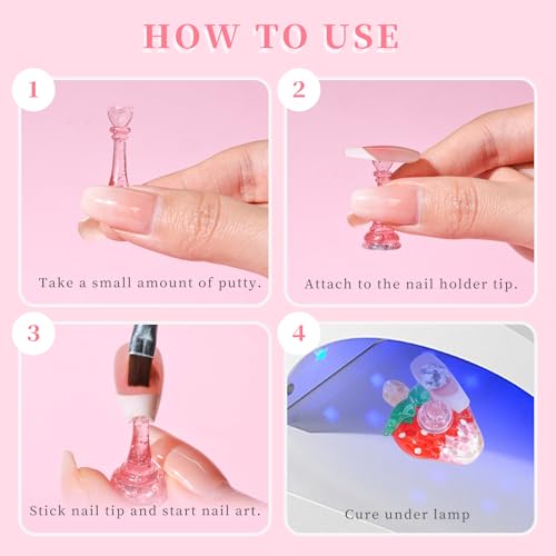 MAYEEN Lovely Nail Stand for Press Ons,Upgraded Raised Nail Holder For - color: Multicolor