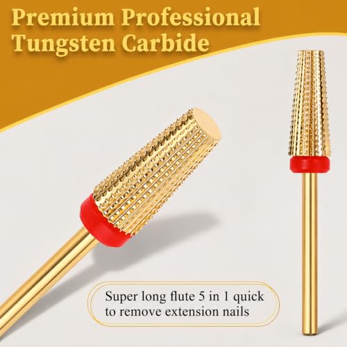 5 In 1 Nail Drill Bits Set, Carbide Nail Drill Bits For Cuticle