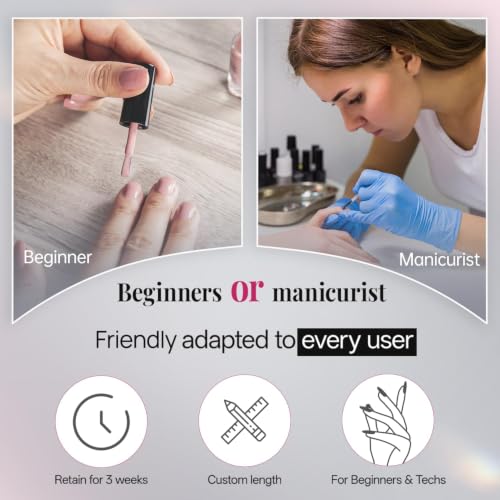 krofaue Duck Nail Tips - Clear Flexible Gel Curved Nail Tips - color: Clear Duck Half Cover