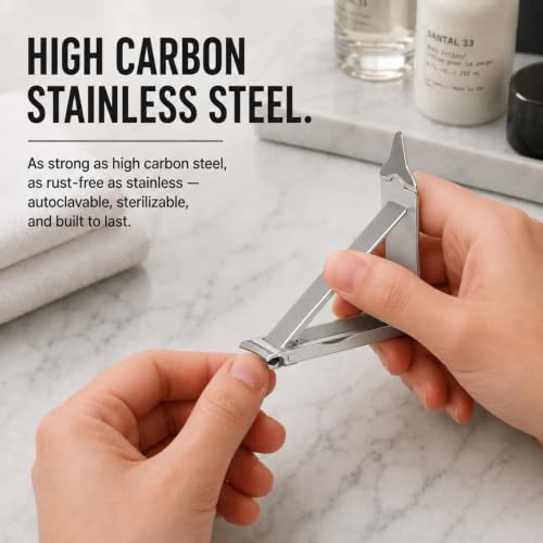 French Style Extra Flat Matte Finish Nail Clipper by F. Hammann, Germany
