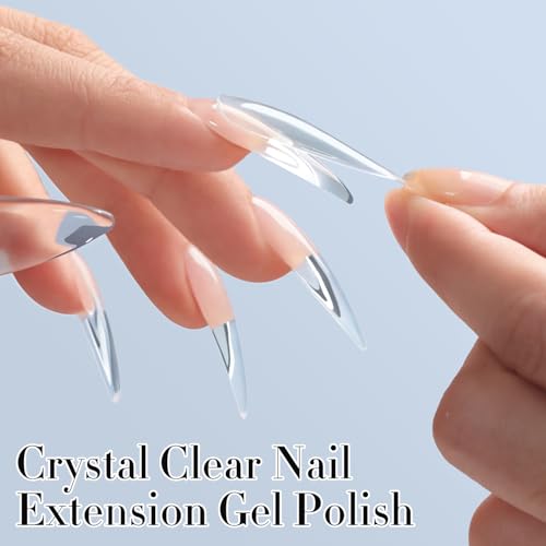 Double Rhythm 3D Nail Gel Clear Solid Sculpting for Art Non-Sticky Hard Gel for Building Carving Molding Nail Extension Soak Off UV/LED Nail Art Salon Home DIY 0.5 Oz (Clear) - color: Clear