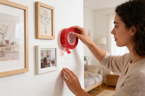 Mounting Tape, Transparent Double Sided Adhesive Roll for Crafts