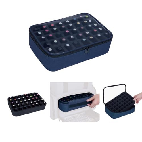 2 Pcs Small Clear Nail Polish Organizer Holds 80 Bottles Nail,Blue - color: Blue-2pcs