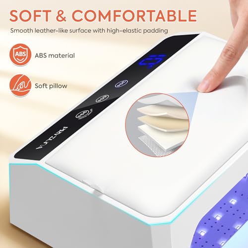 UV LED Nail Lamp, 120W UV Light for Gel Nails with Two-Hand Design - color: White