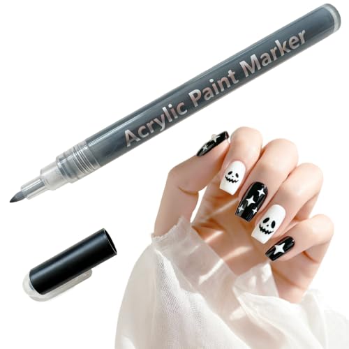 Nail Art Pen, 0.7mm Fine Tip, Black, 1 PCS - size: Black