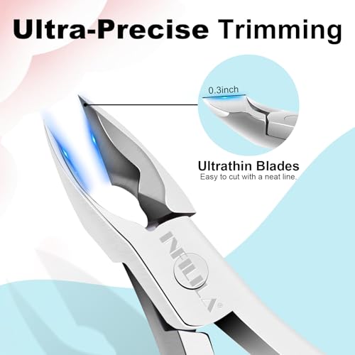 NXJ INFILILA Cuticle Trimmer,Cuticle Nippers with 8.8mm Jaw & Sharp Edge - size: Pink Cuticle Tools-1pcs
