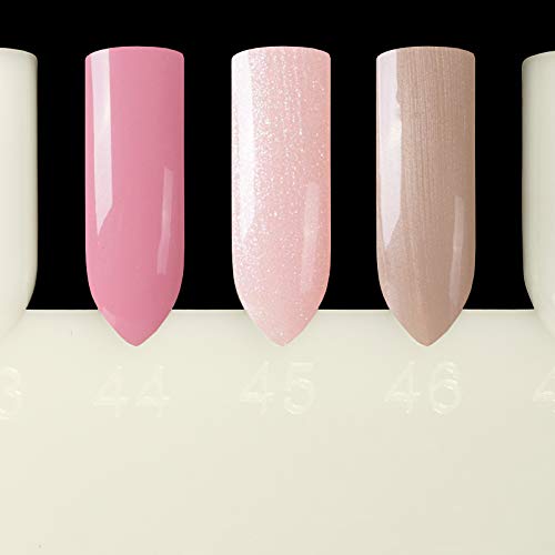 Beauticom Nail Tip Display Palette Board for Nail Art Design Pattern Practice and Swatch Nail Polish Colors (48 Tips - 1 Palette (Natural), 10 Pieces)