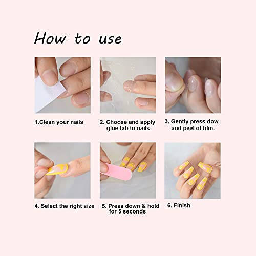Coolnail Red Ombre Press on Nails Gradient UV Finish Design Medium Long Almond Shape False Fake Nail Pointed Reusable Nail Kit for Women - color: L5971