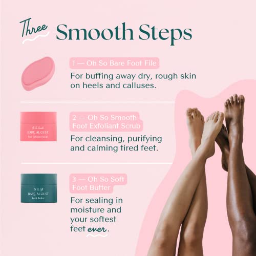 Bare August Exfoliating Foot Scrub, Removes Calluses & Dead Skin