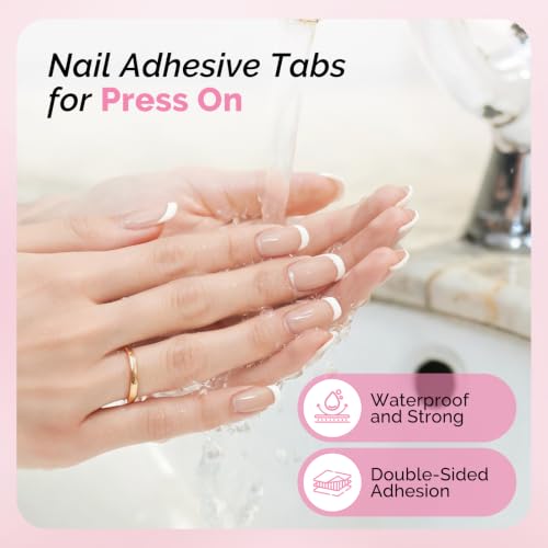 MelodySusie Nail Adhesive Tabs for Press On Nails, 300Pcs, 10 Sheets - size: 10 sheets