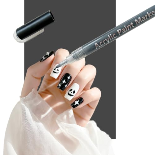 Nail Art Pen, 0.7mm Fine Tip, Black, 1 PCS - size: Black