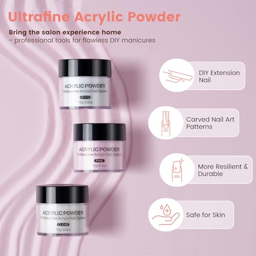 Nail Kit for Beginner with Everything- Practice Hand & 48W Nail Lamp Kit - color: Rose Pink