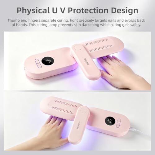 JODSONE Compact Cordless U V Light for Gel Nails Rechargeable Nail Lamp