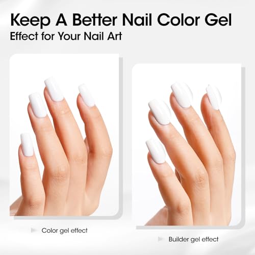 Gellen White Nail Builder Gel for Extensions, Sculpting & Overlays Apex,30g - color: White
