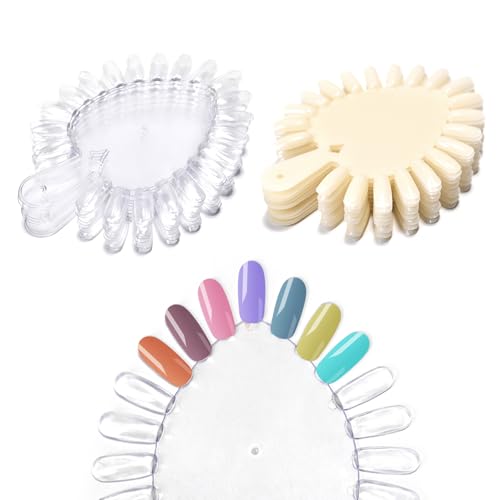 20Pcs Nail Swatches Wheels Heart Shaped Nail Color Swatch Palette - size: Heart Shaped