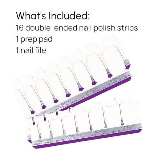 Color Street - Meet Me in Paris - 16 French Tips & 16 Clear Nail Strips - color: Meet me in Paris