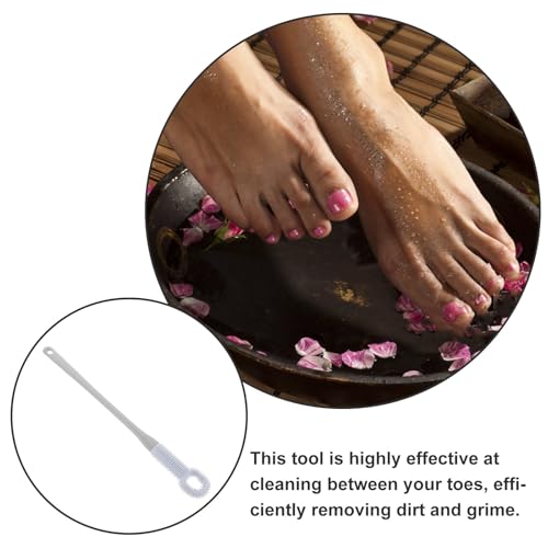 Foot Brush Soft Toe Cleaner Light Blue with Long Handle