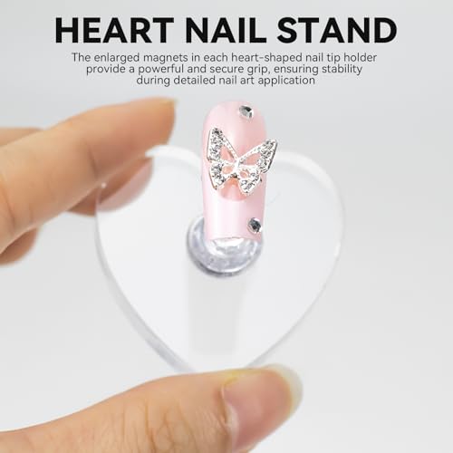 Nail Stands for Press On Nails Painting Display Practice - color: Silver, size: Medium