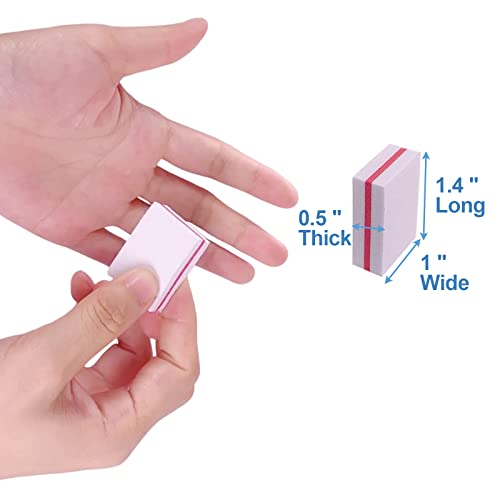 Nail Buffers (100 Pack), Mini Buffer Block Nail File for Acrylic Nails and Natural Nails, 100/180 Grit Nail Buffer Block Bulk Buffing Blocks for Nail Buff Professional Manicure File Blocks Set White - size: 100 Pcs Mini 100/180 Grit White/Coral red