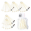 300 Tips Nail Swatch Sticks with Ring, Nail Practice Sticks - color: Beige Spoon Shaped