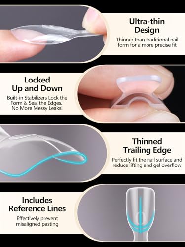 EBANKU Original Sandwich Nails Dual Forms - color: Short Coffin-A