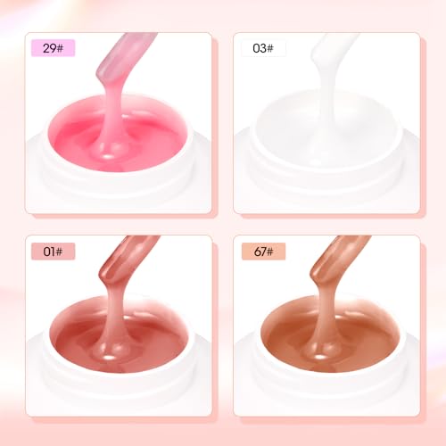 Gellen Builder Gel for Nails, UV/LED Hard Gel Nail Extensions 30g Nude Pink - color: Nude Pink