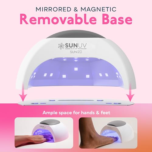 SUNUV UV Light for Gel Nails, UV LED Nail Lamp, 4 Timers SUN2C Grey - color: Grey