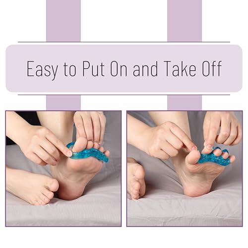 Dr. JK- ToePal Gel Toe Separator, 2 Pairs, Toe Spacers, Bunion Corrector - color: Dark Blue, size: 2 Pairs