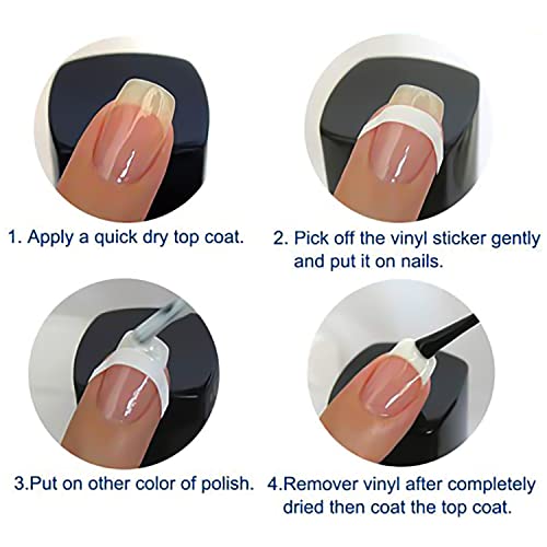 2520 Piece French Tip Nail Guides & Stencils - 90 Self-Adhesive Nail Art Stickers for French Manicure Designs - color: No3