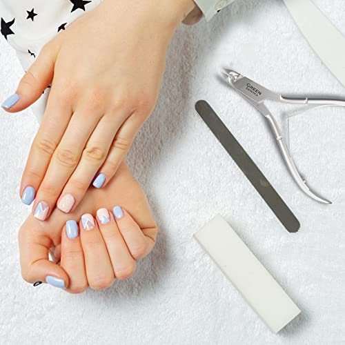 Professional Cuticle Trimmer & Nippers, Stainless Steel Nail Care Tool - color: Silver Nipper With Pusher - Pack 1