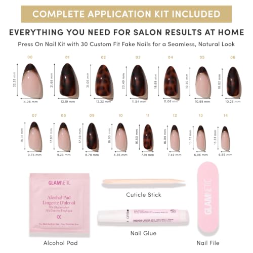 Glamnetic Press On Nails - Short Almond, Glossy Fake Nails 30 Pc Full Kit - color: 3 - KILLAZILLA