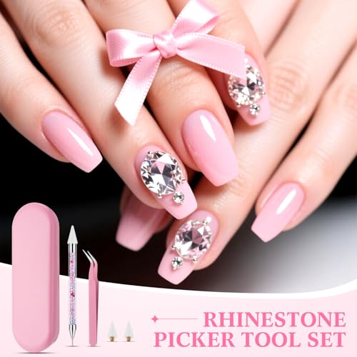 Tatuo Rhinestone Picker Tool Bedazzling Pen Dual Head, Colorful - color: Colorful