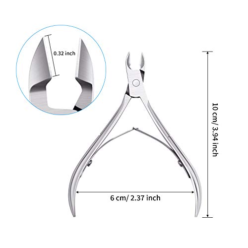 Mudder 3 Pcs Cuticle Trimmer Nipper Stainless Steel Nail Scissor, Silver - color: Silver