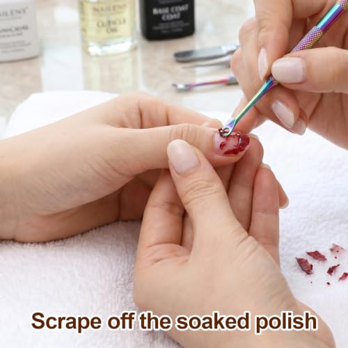 Dual Ended Cuticle Remover, Pre-treatment Cuticle Pusher with Loop Cuticles Pushers, Cuticles Remover Tool, Dead Skin Removing Manicure Tools