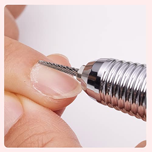 Makartt Nail Drill Bit:Cuticle Bit for Nail Drill 3/32" Safety Bit Fine-F - size: Needle shape-F