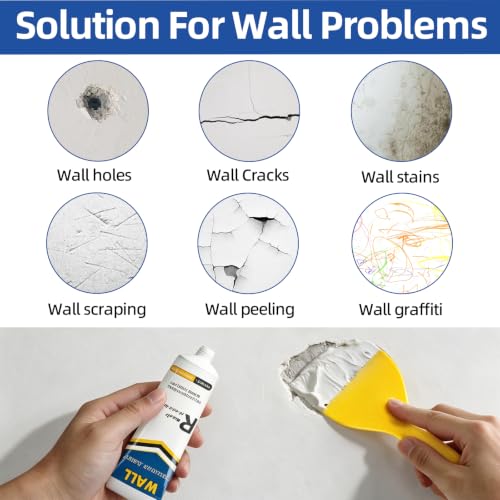 Wall Spackle Drywall Repair Kit Tape & Scraper for Nail Holes & Wall Cracks