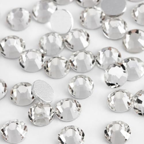 3000pcs SS10 Flatback Glass Rhinestones for DIY(Crystal) - color: Crystal, size: SS10-3000PCS
